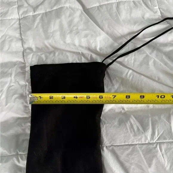 Black Over-the-Knee Heeled Boots with Lace-Up – Size 7 Unbranded - Picture 2 of 12